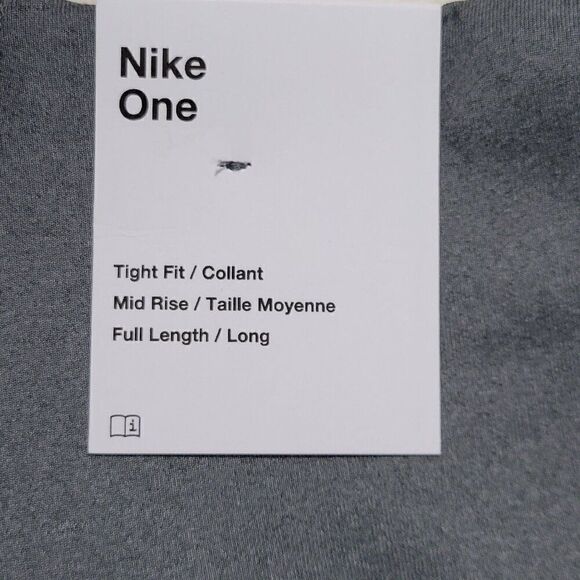 Nike Leggings Womens Size XS Therma Fit One Full Length Mid Rise Gray Athleisure - Picture 15 of 16